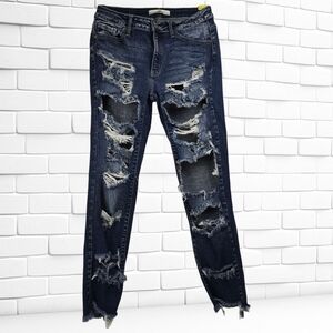 Distressed Blue Jeans